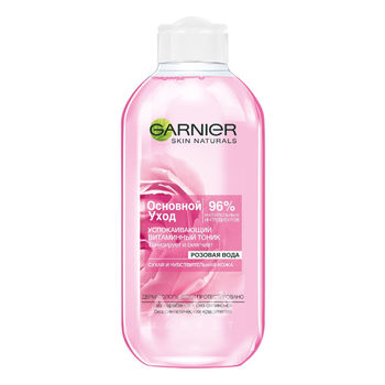 GARNIER Тоник для лица "Основной уход, Розовая вода", успокаивающий, для сухой и чувствительной кожи